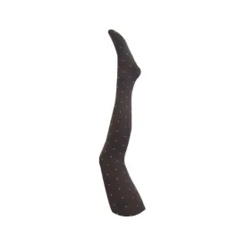 A Moi Agnes Brown Dot Tights Brown/Ecru 6020-05