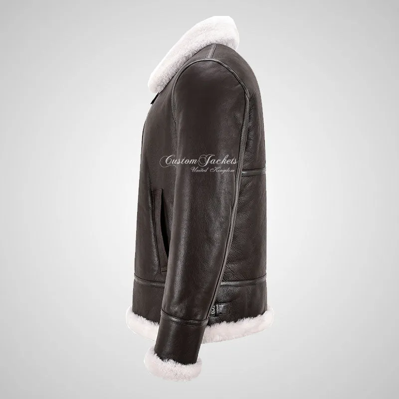 ASPEN B3 Sheepskin Flying Jacket Brown Shearling Aviator Jacket