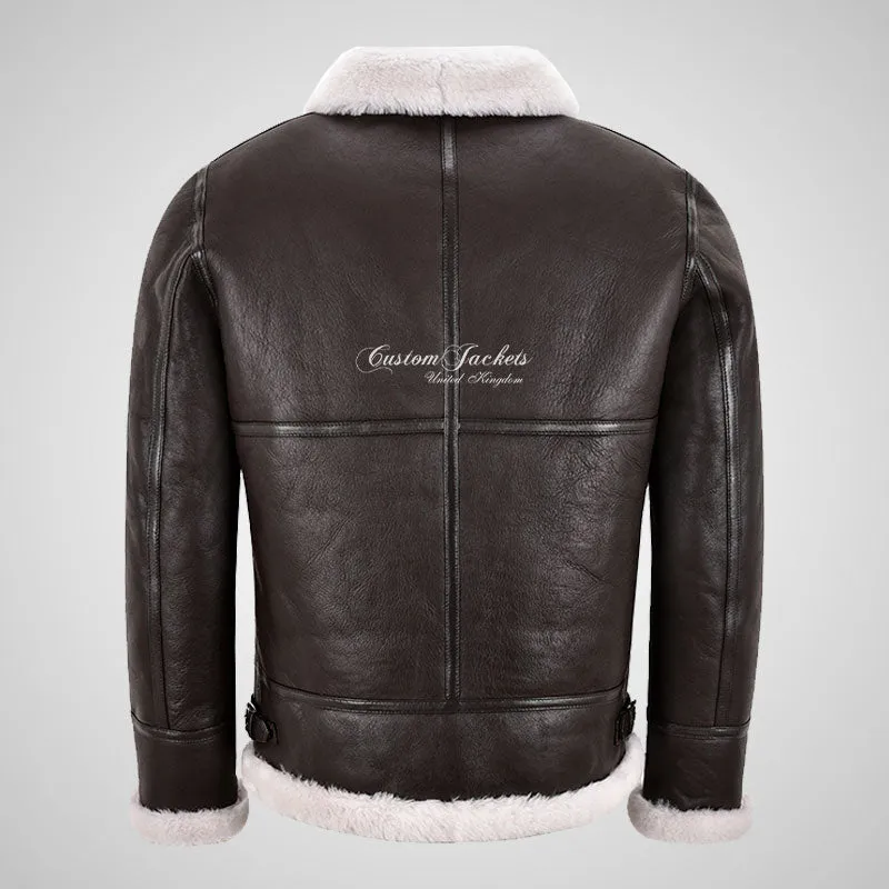 ASPEN B3 Sheepskin Flying Jacket Brown Shearling Aviator Jacket