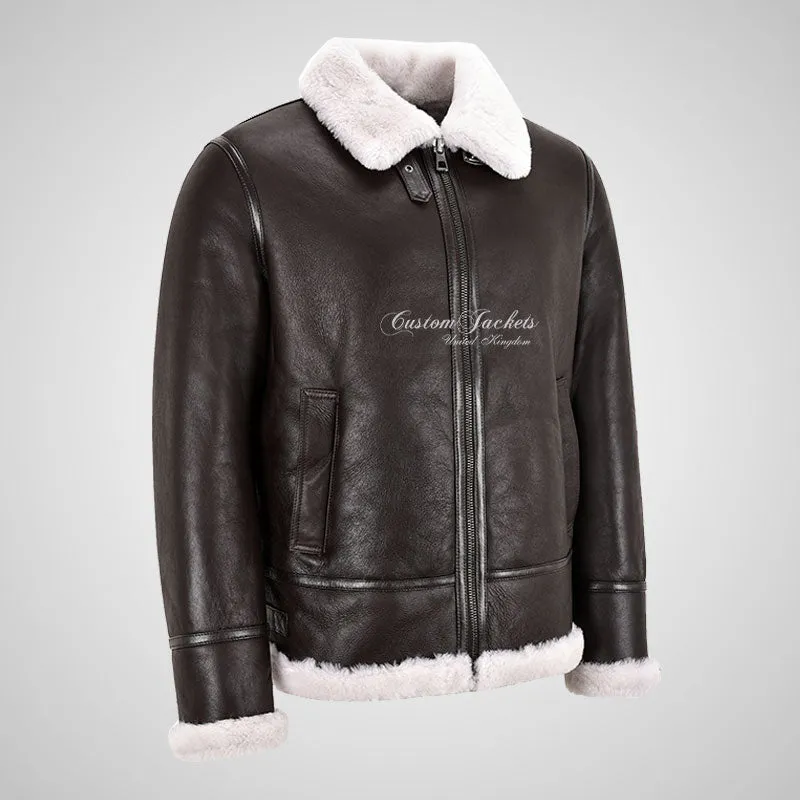 ASPEN B3 Sheepskin Flying Jacket Brown Shearling Aviator Jacket