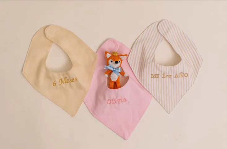 BIB  - Beautiful Personalized bib  with The Baby's Name ready to ship in 24 hours
