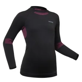 BL580 I-Soft Kids Ski Base Layer Top - Black/Pink
