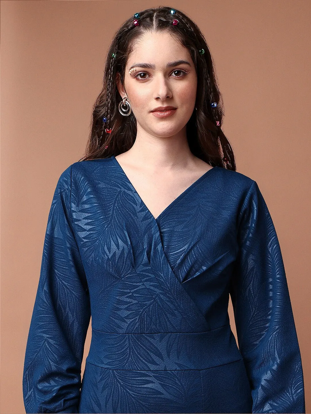 Blue Elegance Sheath Dress