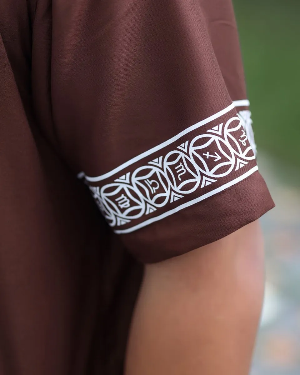 Brown Panel Shirt