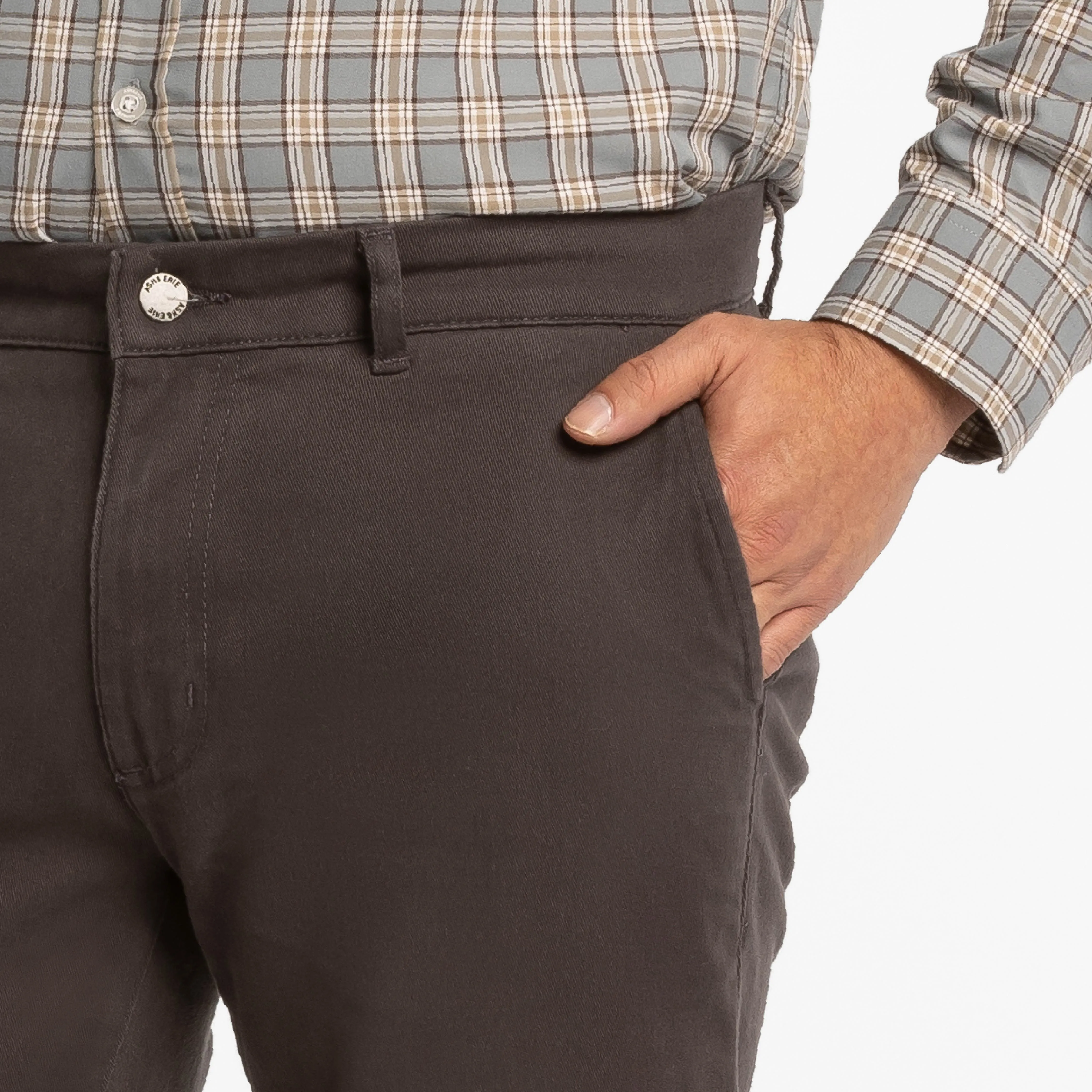 Charcoal Washed Stretch Chino