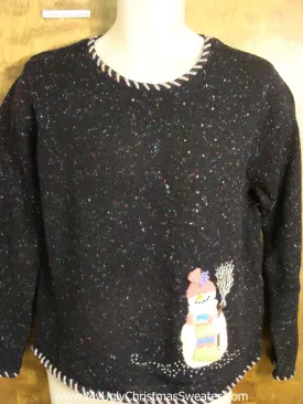 Cheap Cute Holiday Sweater with a Happy Snowman