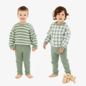 Chunky Rib Knit Pant - Sage