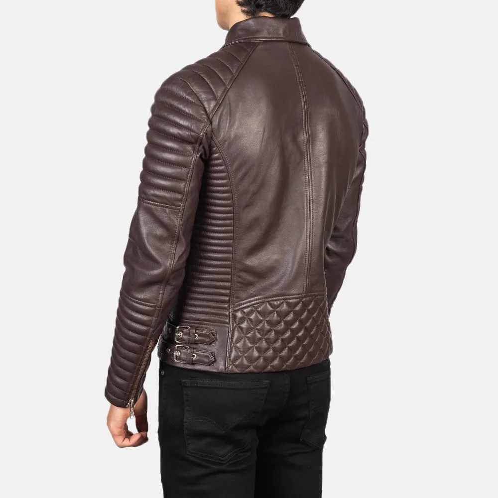 Classic Maroon Leather Jacket