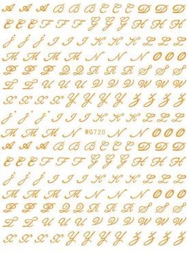 Cursive letters