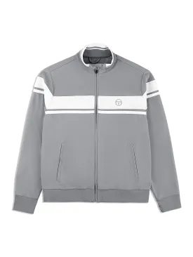 Damarindo Track Jacket- Sleet/ White