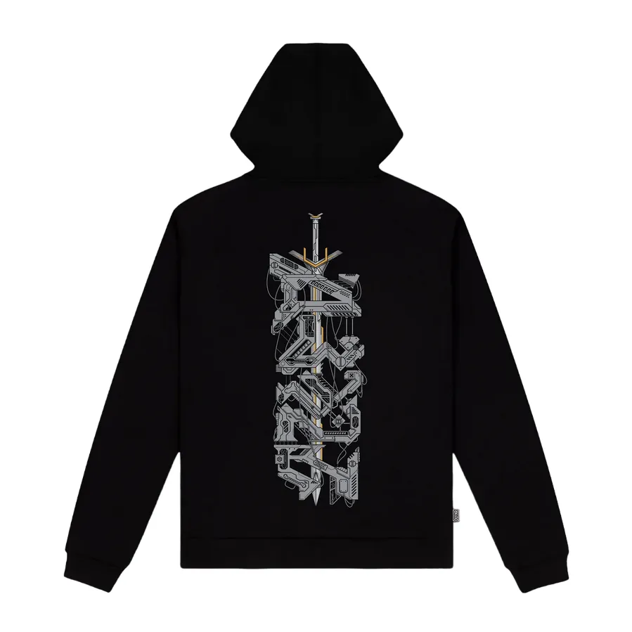 Dolly Noire felpa con cappuccio Riflettente X-Calibur sw481-gq-01 nero