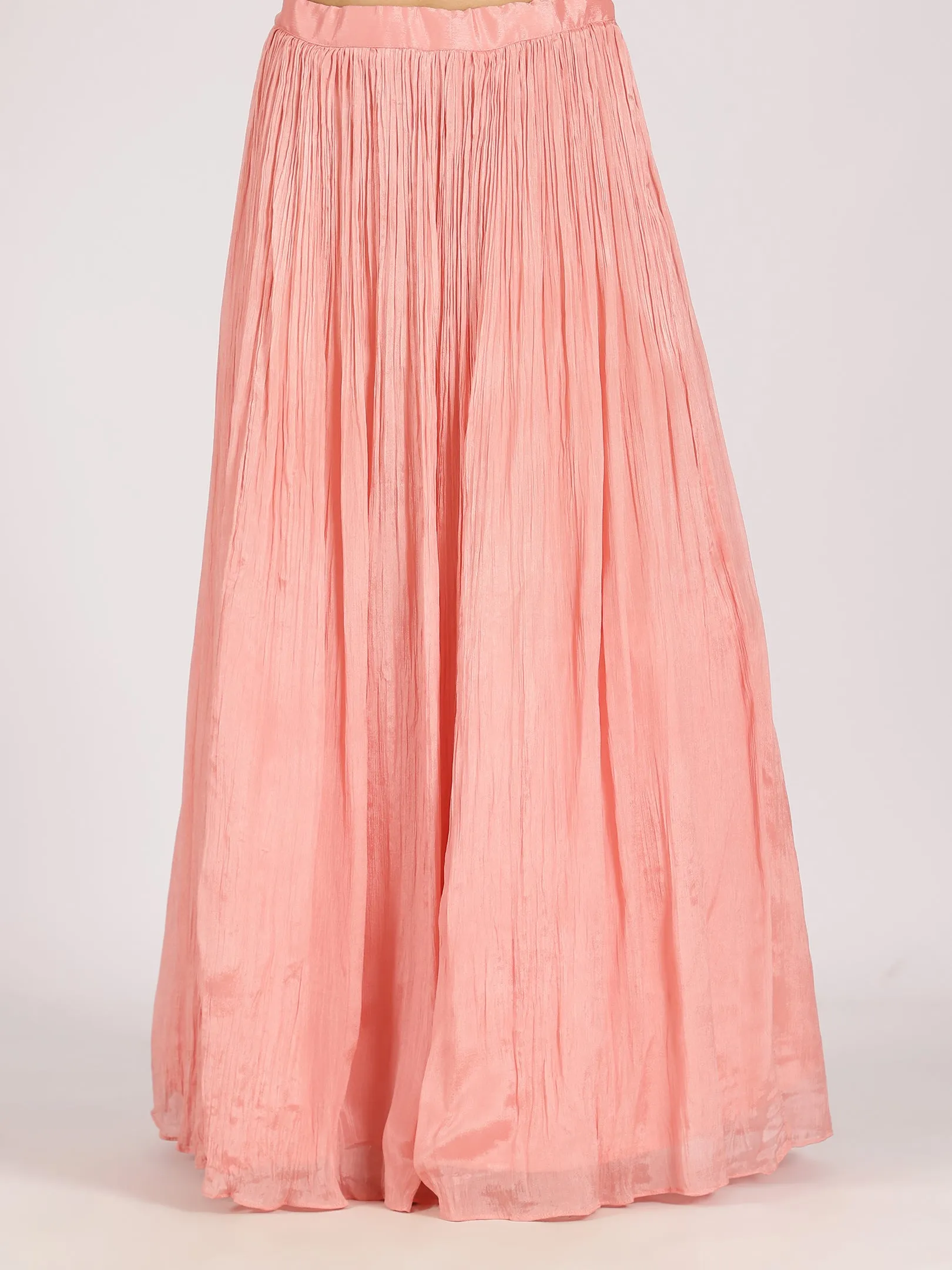 Elegant Peach Embroidered Anarkali Suit