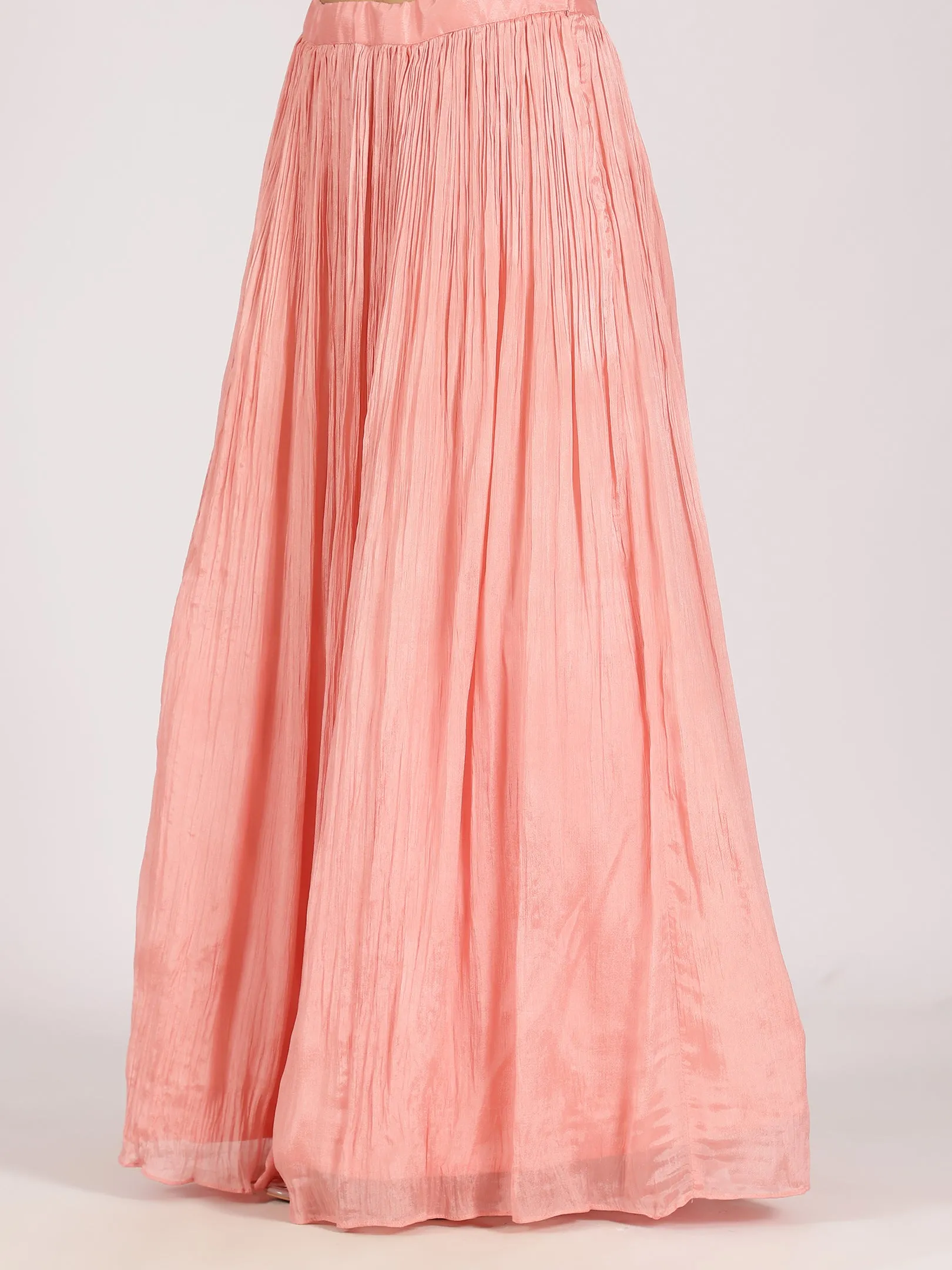 Elegant Peach Embroidered Anarkali Suit