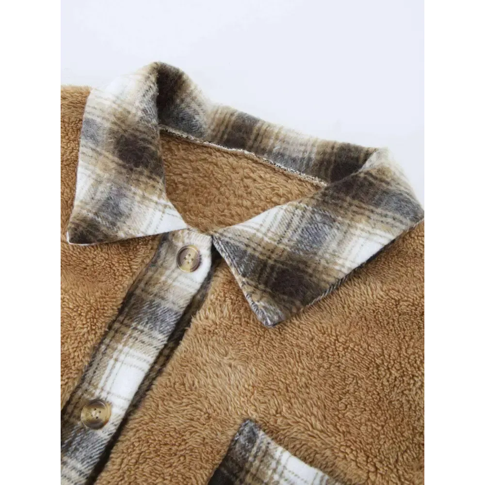 Elevate Your Wardrobe with the Plaid Contrast Dropped Shoulder Coat