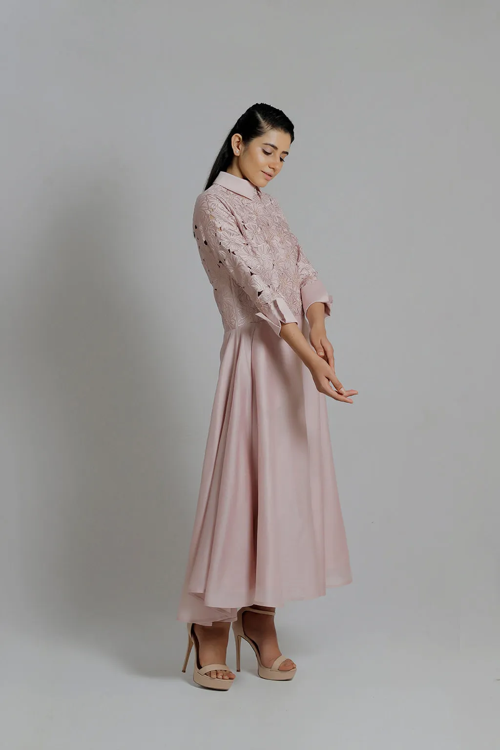 Embroidered Shirt Dress
