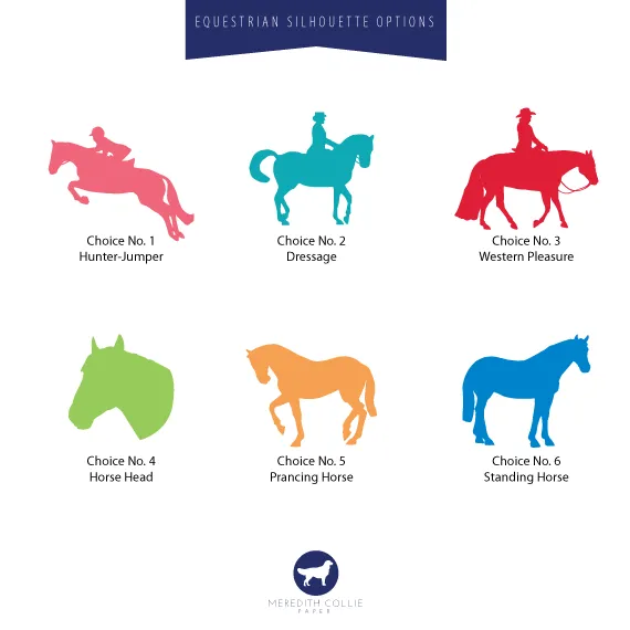 Equestrian Silhouette Notepad Gift Set