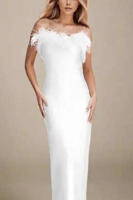 Erin Bodycon Maxi Dress - Pearl White