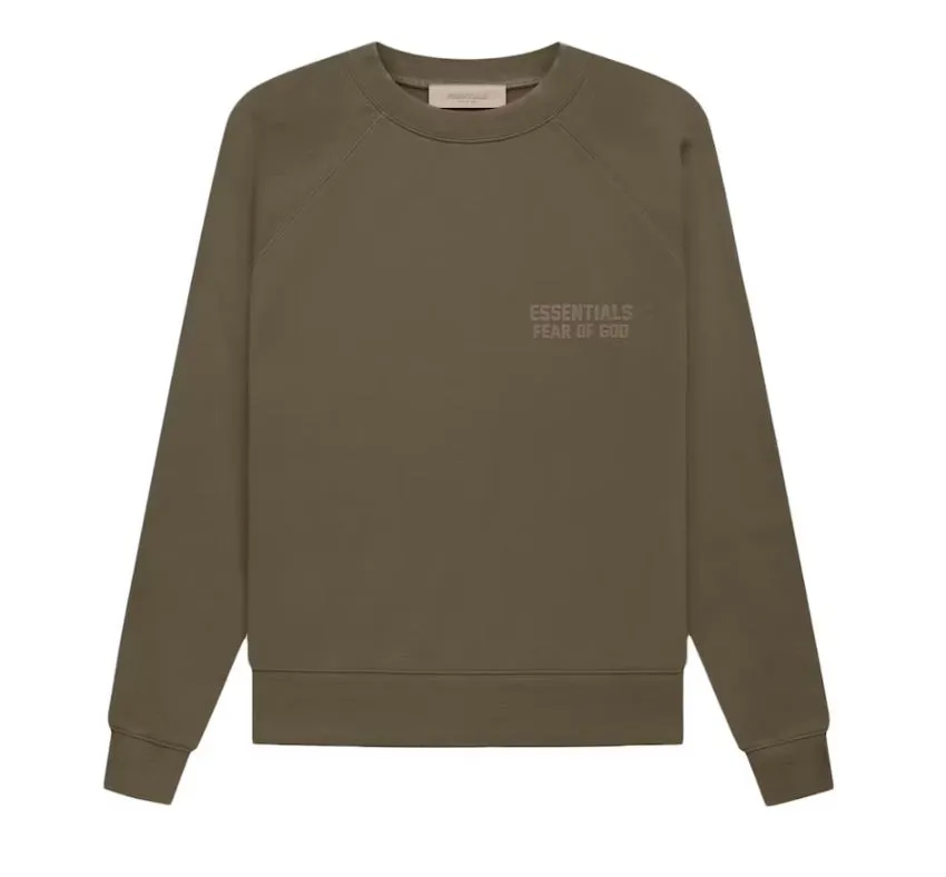 ESSENTIALS FOG CREWNECK WOOD