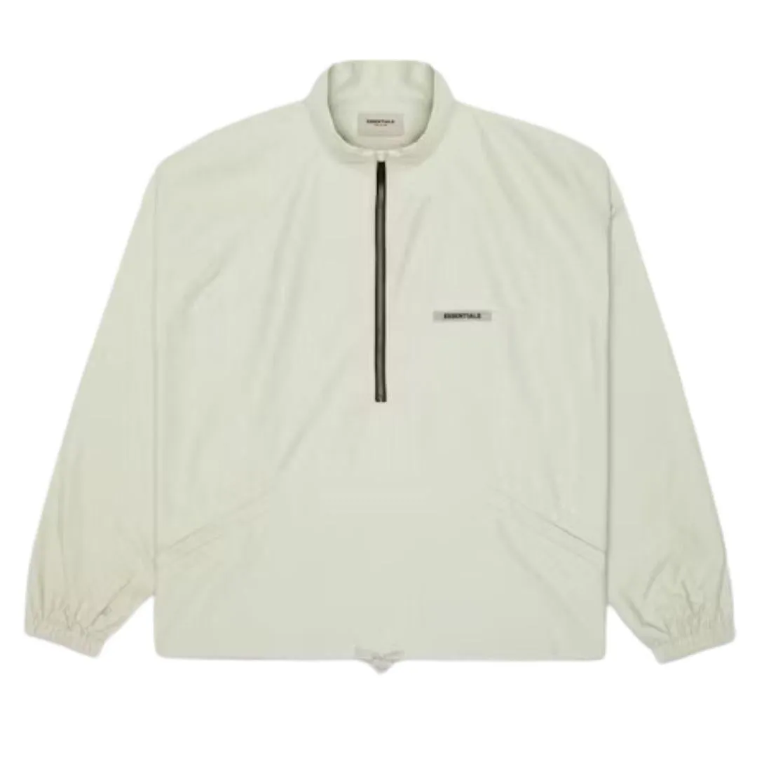 ESSENTIALS FOG NYLON HALF ZIP TRACK JACKET SAGE