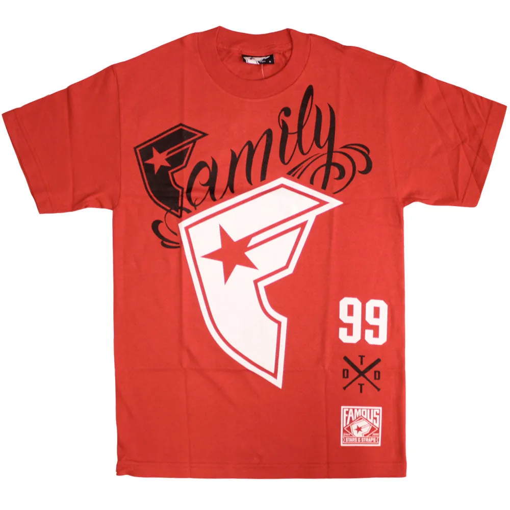 Famous Stars and Straps Wild Cat T-shirt Red Black