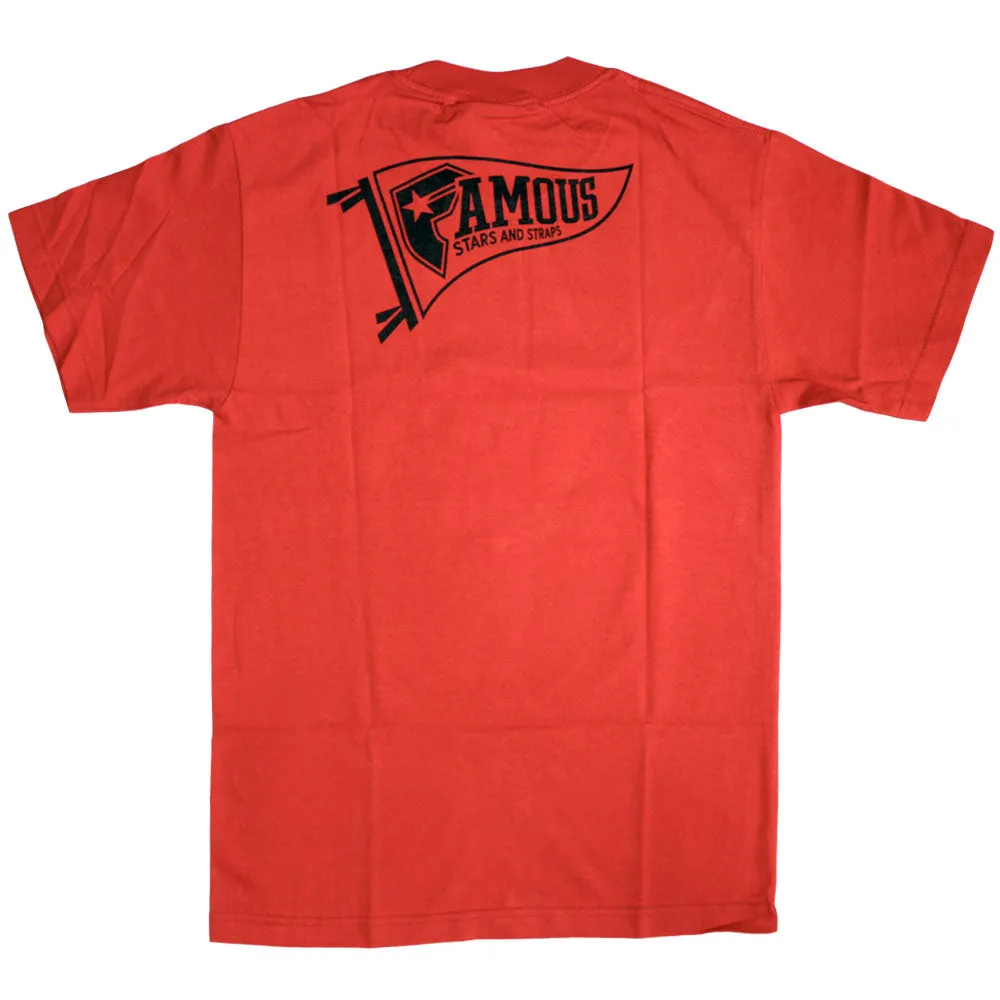 Famous Stars and Straps Wild Cat T-shirt Red Black
