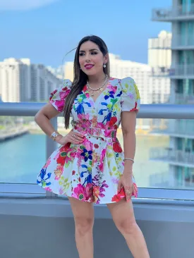 Floral Printed Romper