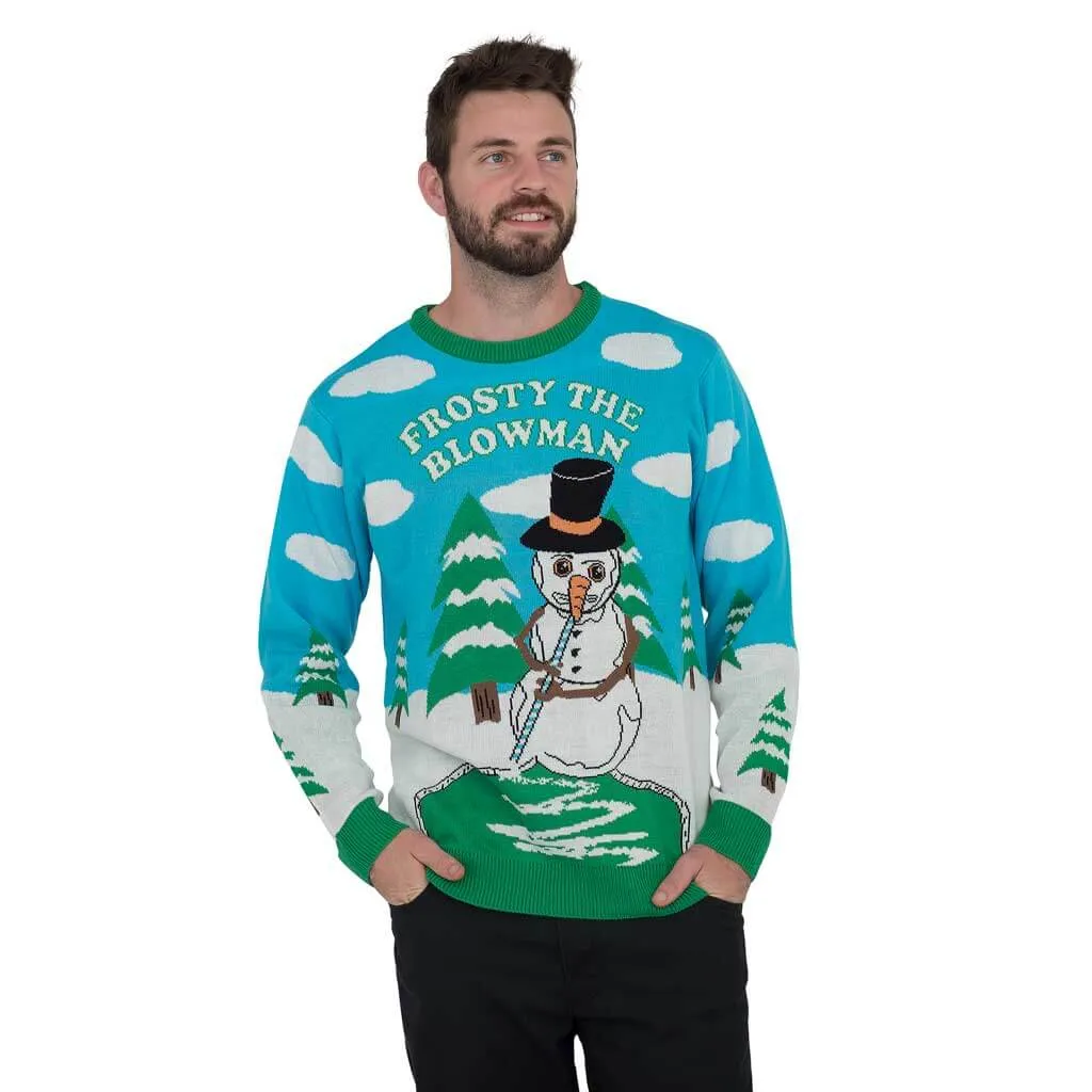 Frosty the Blowman Ugly Christmas Sweater JulesRoche Fun & Hideous