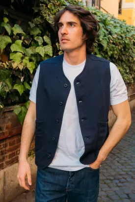 Gilet in felpa a 3 Aghi Blu