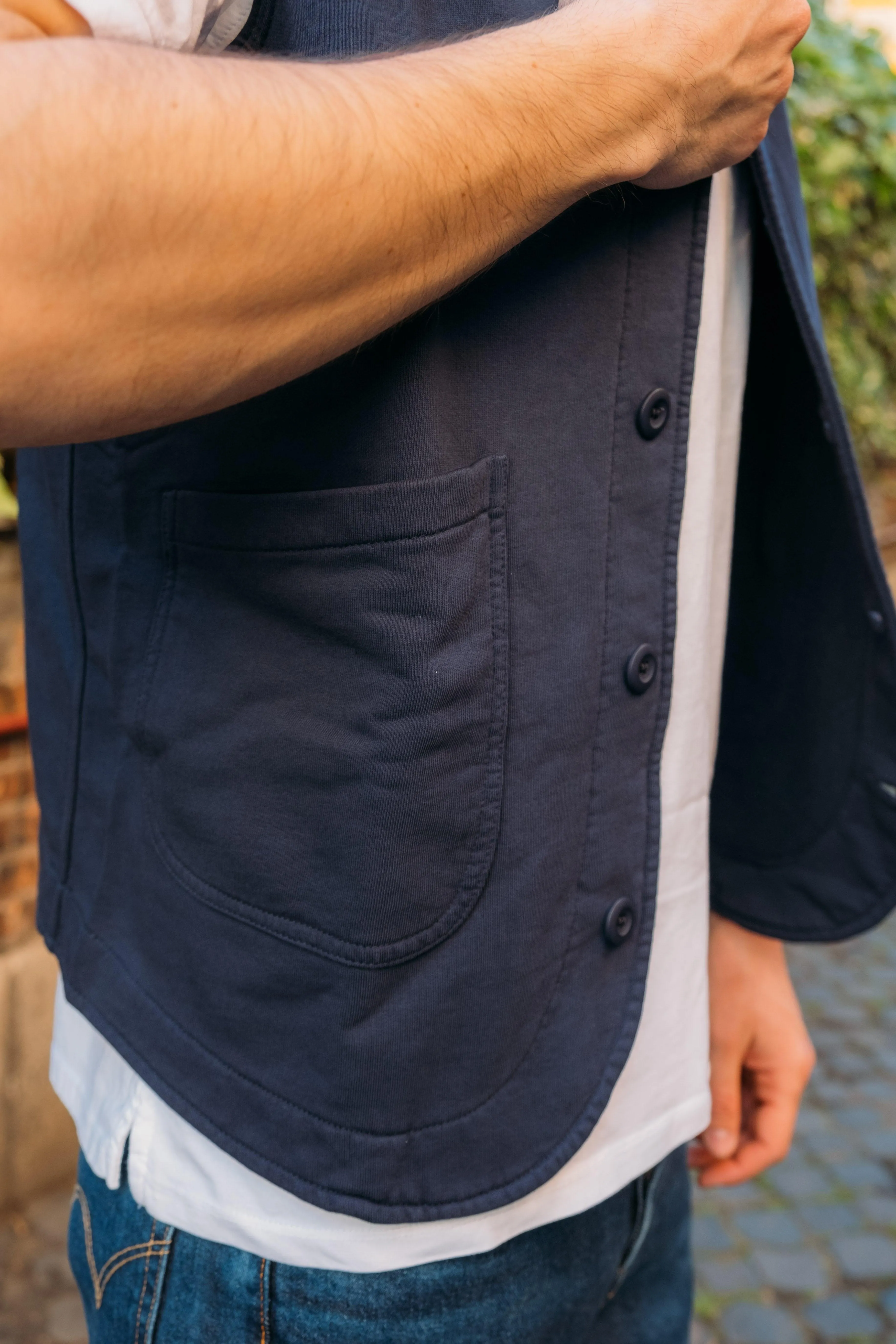 Gilet in felpa a 3 Aghi Blu