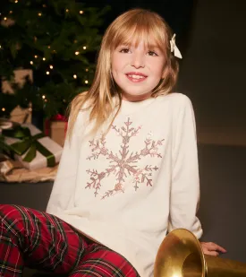Girls Snowflake Pullover Sweater