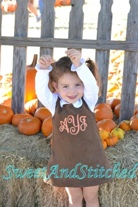 Girls Thanksgiving Dress, monogrammed thanksgiving dress, corduroy jumper, personalized Corduroy dress, Girls Fall Orange Pumpkin dress