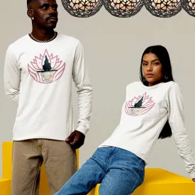 Graphic printed full-sleeve tee for couple