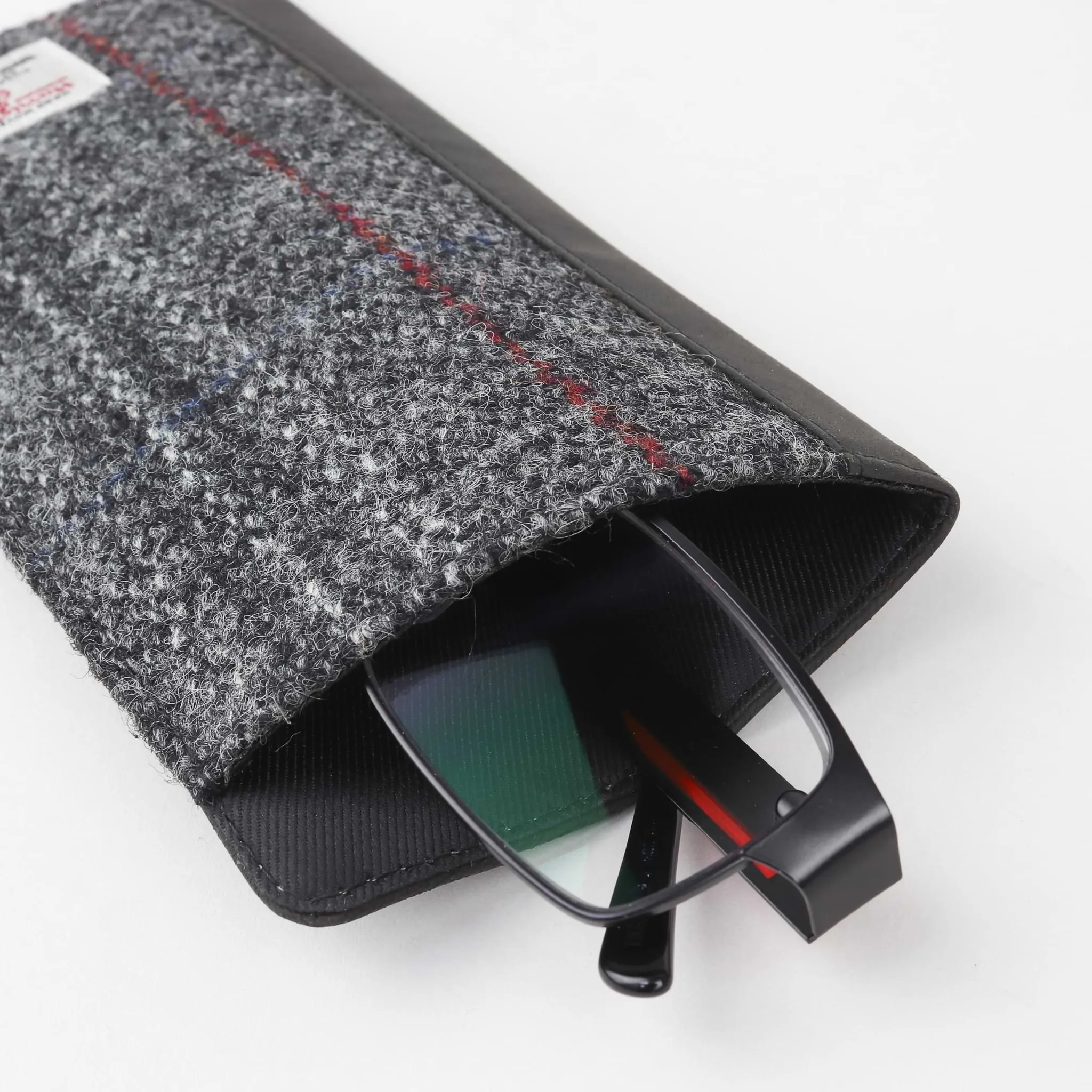 Grey Harris Tweed Glasses Slip Case
