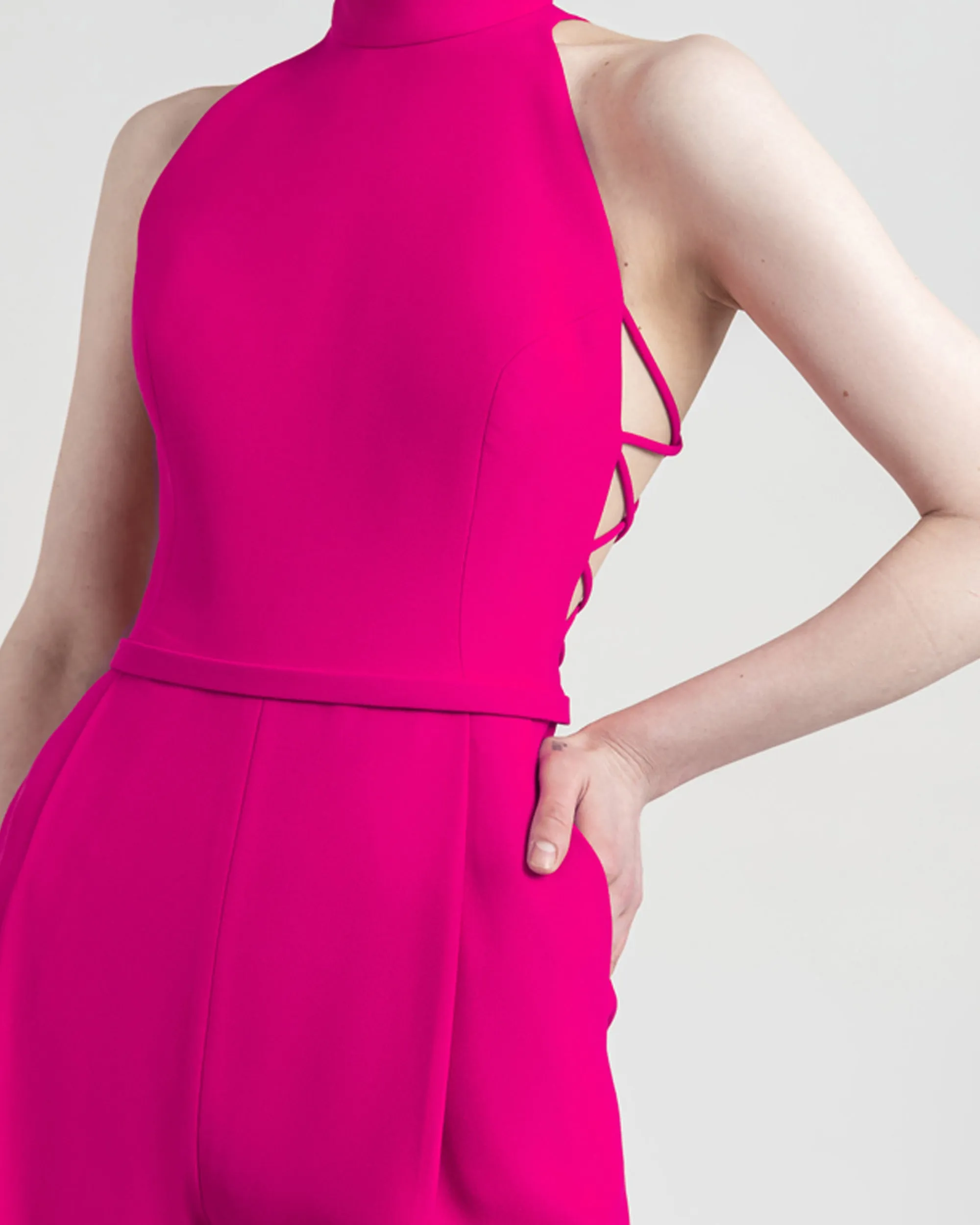 Halter-Cut Neckline Jumpsuit