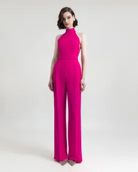 Halter-Cut Neckline Jumpsuit