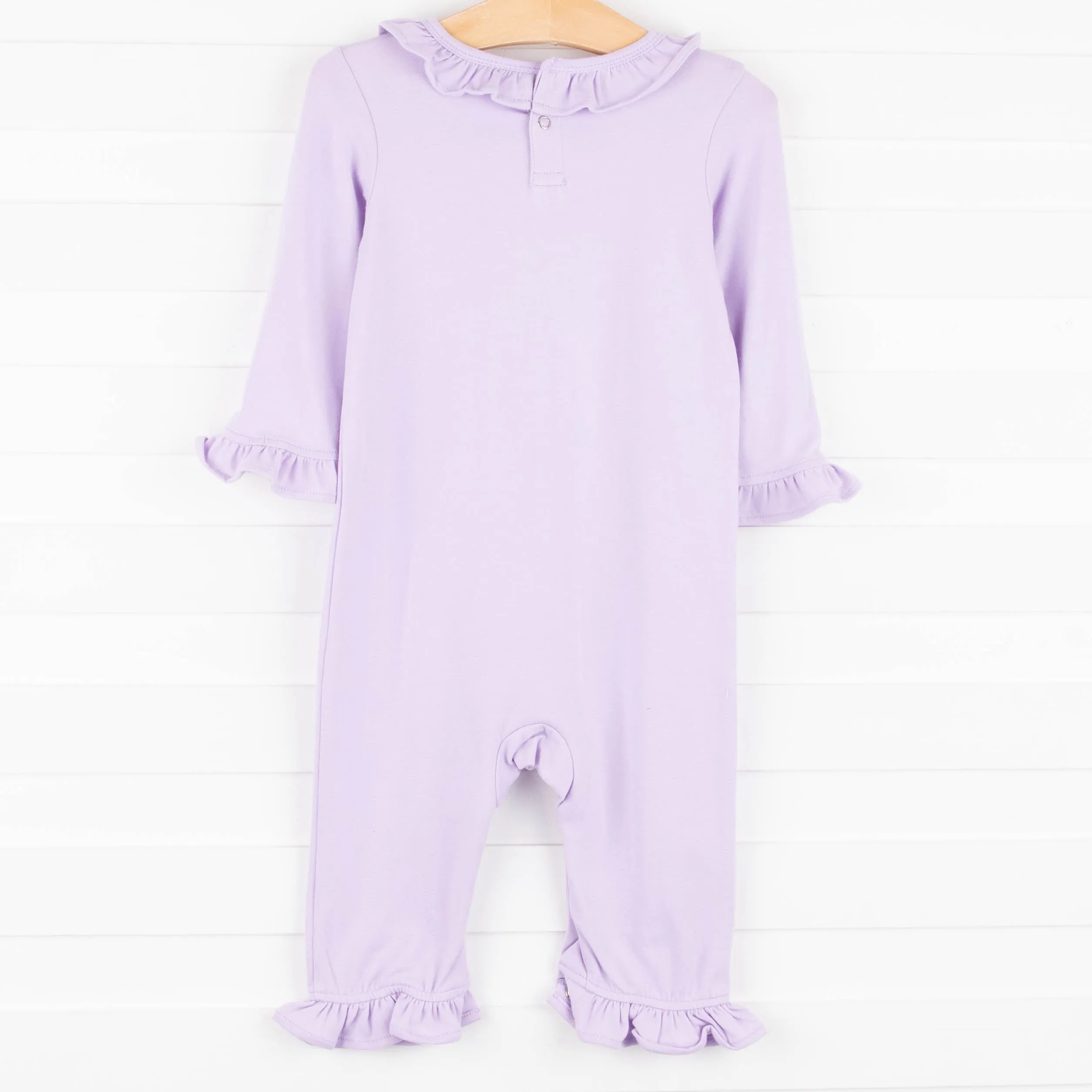 Hold Your Horses Ruffle Romper, Purple