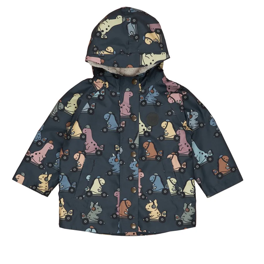 Huxbaby Dino Racer Raincoat - Ink
