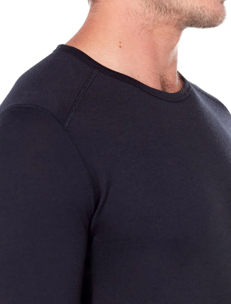 icebreaker Merino Base Layer Men's 200 Oasis Short Sleeve Crewe - Black