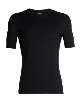 icebreaker Merino Base Layer Men's 200 Oasis Short Sleeve Crewe - Black