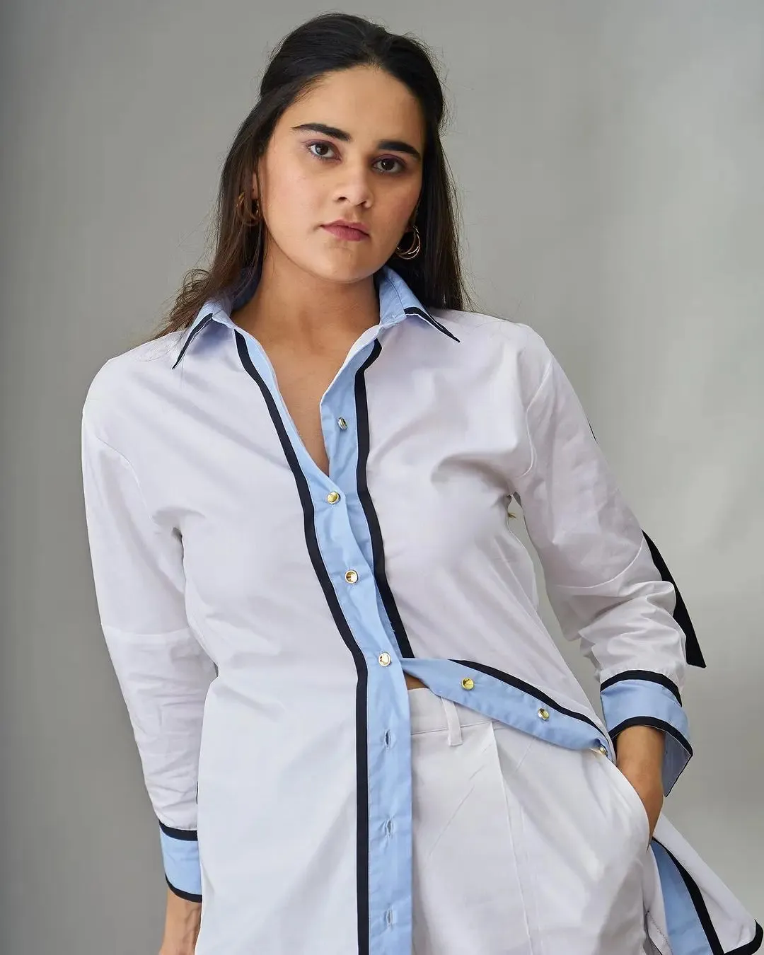 Impressionist Cotton Shirt Dress