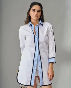 Impressionist Cotton Shirt Dress