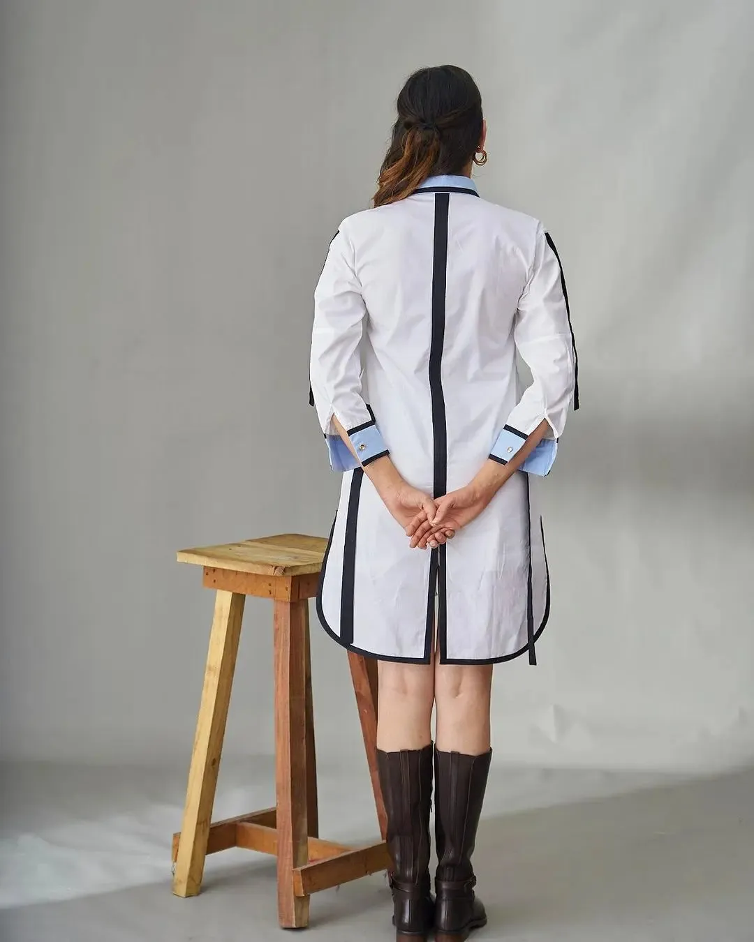 Impressionist Cotton Shirt Dress