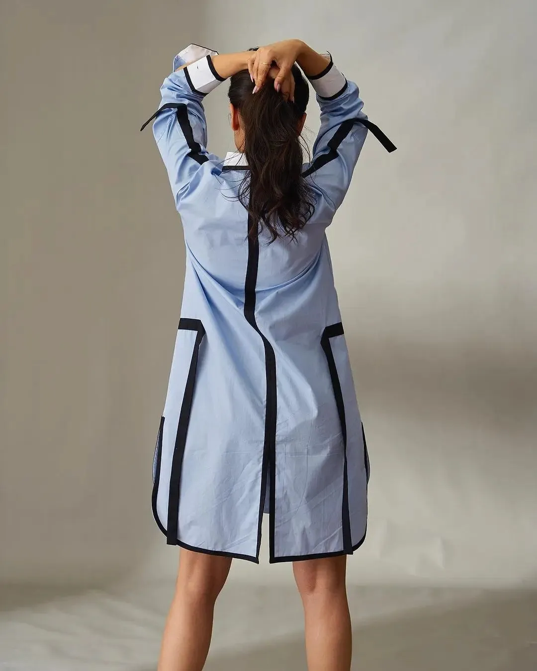 Impressionist Cotton Shirt Dress