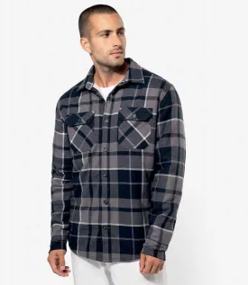 Kariban - Sherpa Lined Checked Shirt Jacket