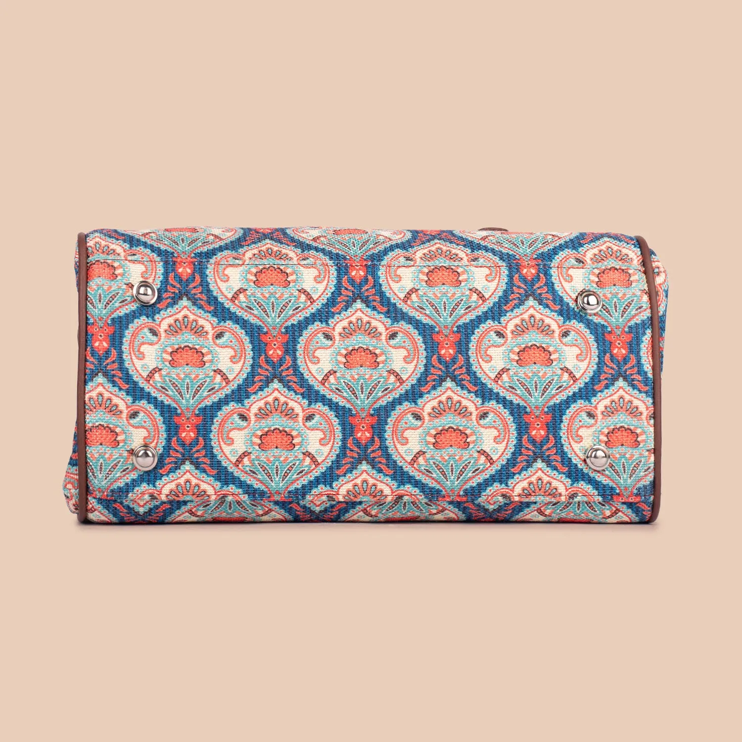 Konkona Heritage Satchel Bag - Kovil Blue