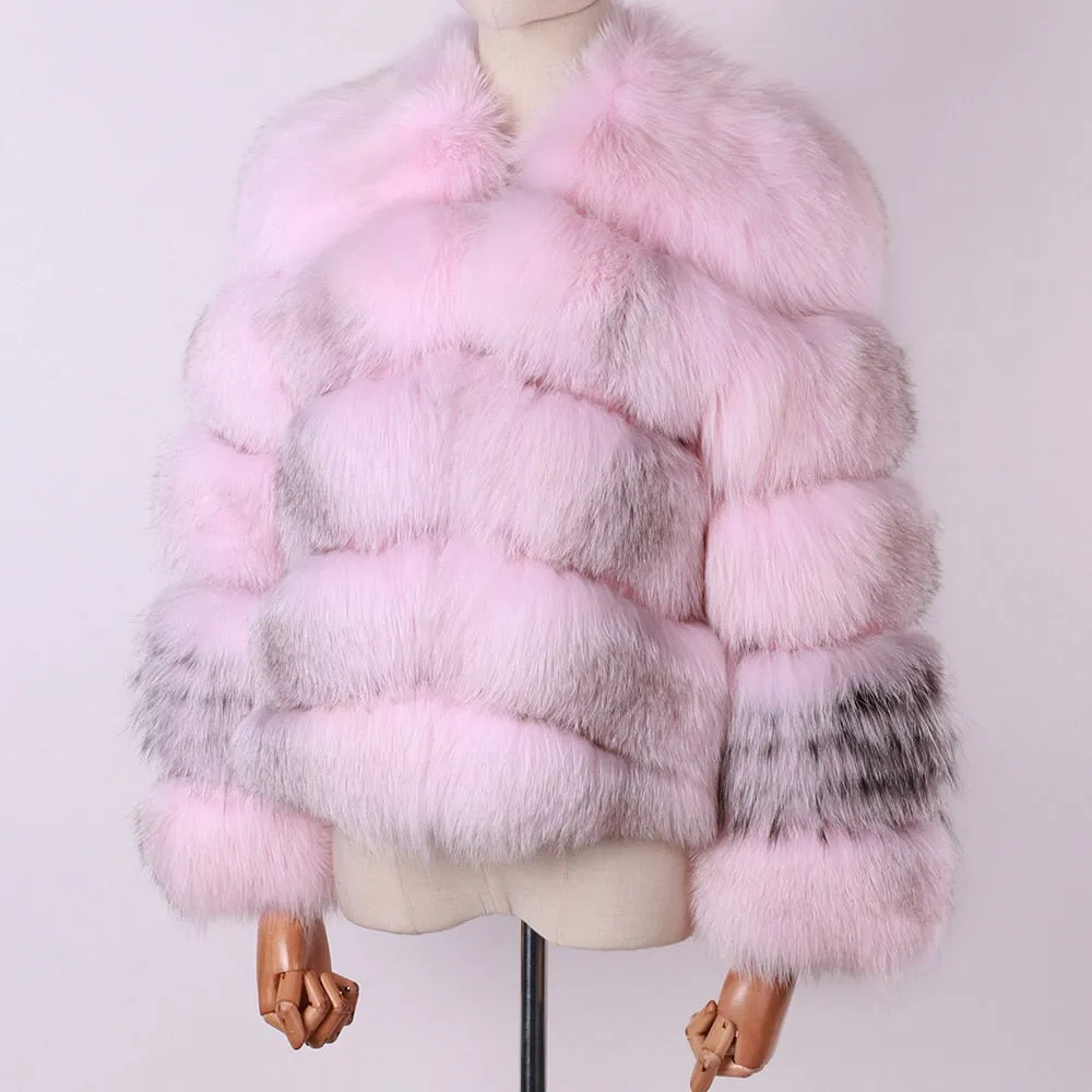 Ladies Natural Real Fox Fur Coat
