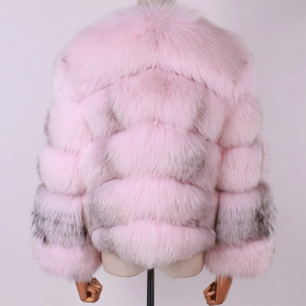Ladies Natural Real Fox Fur Coat
