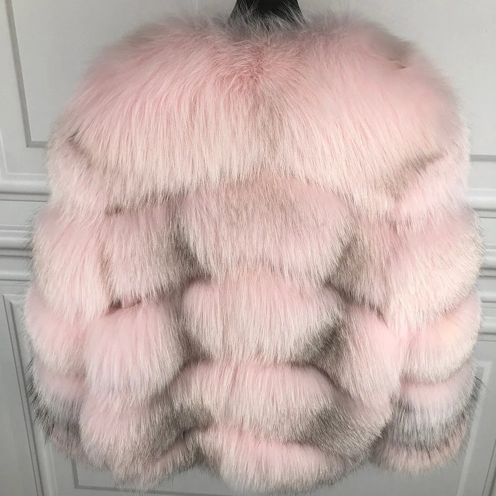 Ladies Natural Real Fox Fur Coat