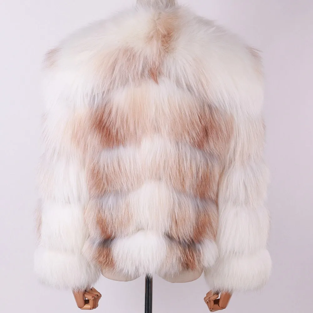Ladies Natural Real Fox Fur Coat