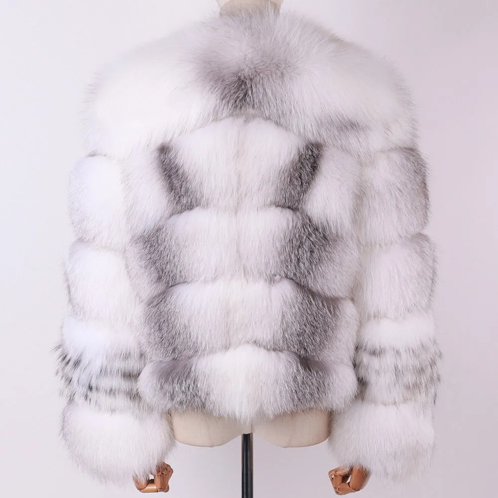 Ladies Natural Real Fox Fur Coat